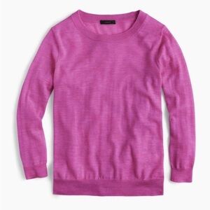 J.Crew Merino Wool Tippi Sweater Pink Berry Melange Classic Quiet Luxury - Sz XS